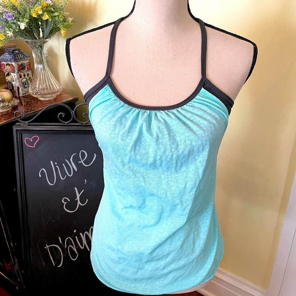 Zella Cheetah Lace Patterened Sports Bra Top
